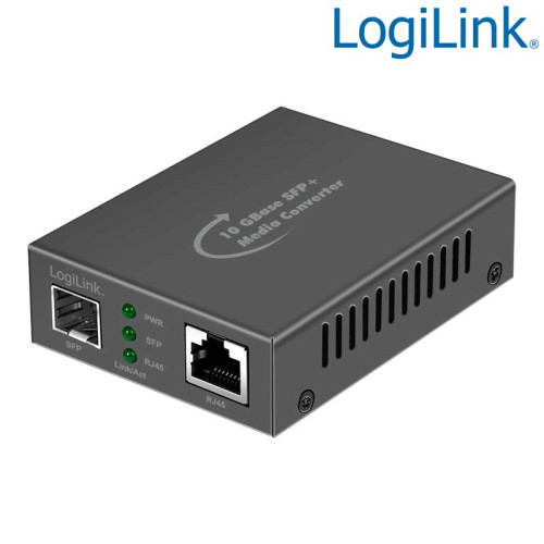 LogiLink NMC003 - Convertidor de medios de 10 Gigabit RJ45 a 10G SFP+