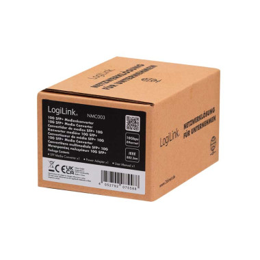 LogiLink NMC003 - Convertidor de medios de 10 Gigabit RJ45 a 10G SFP+