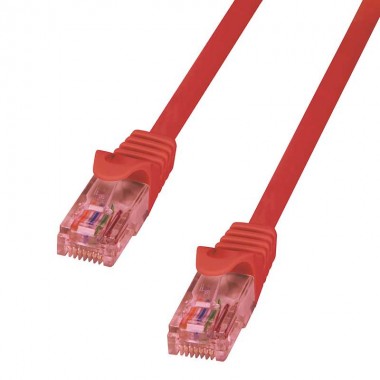 Logilink CQ2014U - Cable de red Cat. 6 U/UTP Cobre LSHZ Rojo de 0.25m