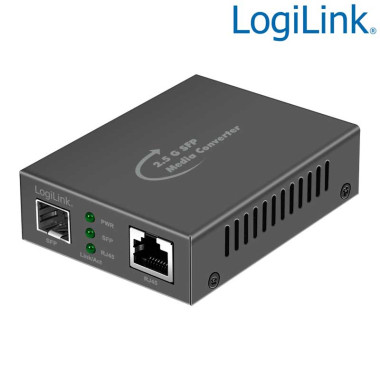 LogiLink NMC002 - Convertidor de medios de 2,5 Gigabit RJ45 a SFP