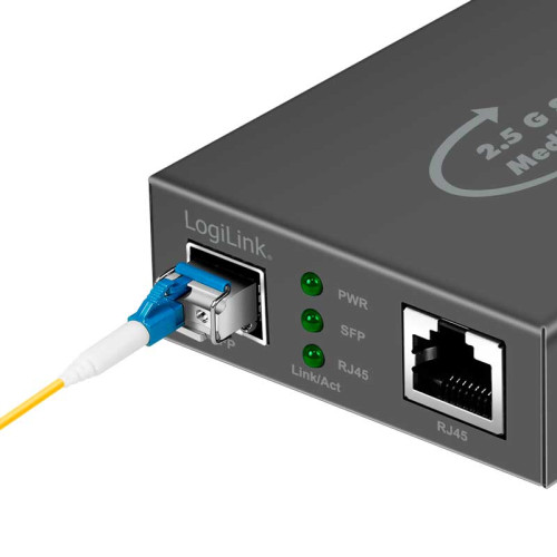 LogiLink NMC002 - Convertidor de medios de 2,5 Gigabit RJ45 a SFP