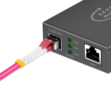 LogiLink NMC002 - Convertidor de medios de 2,5 Gigabit RJ45 a SFP