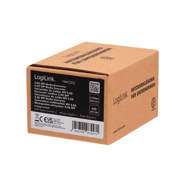 LogiLink NMC002 - Convertidor de medios de 2,5 Gigabit RJ45 a SFP