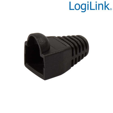 Logilink MP0006 - Funda Conector RJ45 Macho Negro (Bolsa 100 pcs)