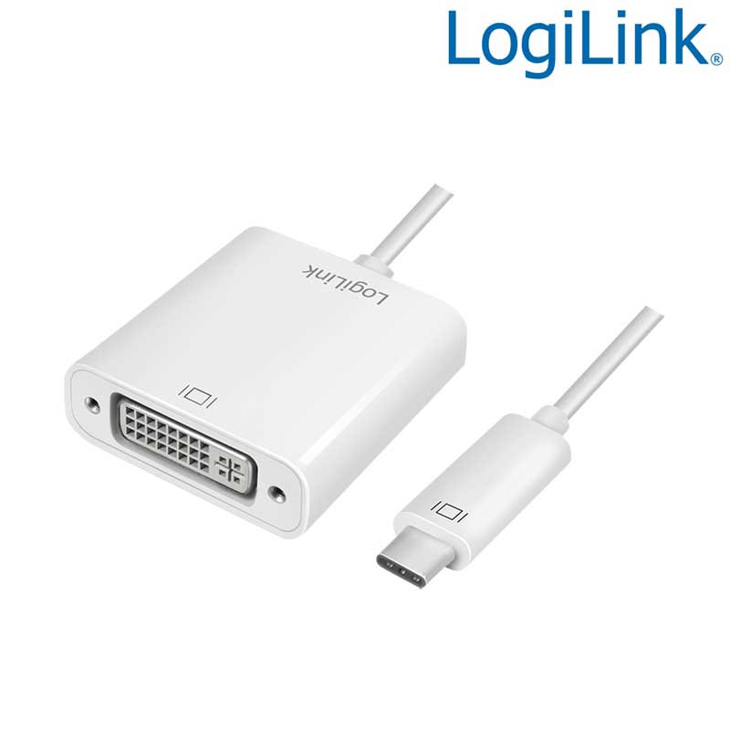 Logilink UA0245A - Conversor USB 3.2 (Gen 1) Tipo C a DVI 1080p/60Hz, Blanco
