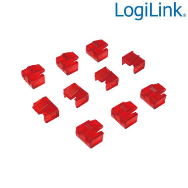 Logilink MP0043 - Bloqueo de puertos RJ45 (10 cerraduras), Sin Llave