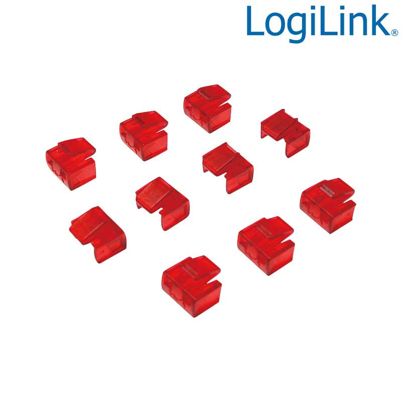 Logilink MP0043 - Bloqueo de puertos RJ45 (10 cerraduras), Sin Llave