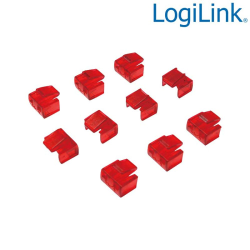 Logilink MP0043 - Bloqueo de puertos RJ45 (10 cerraduras), Sin Llave