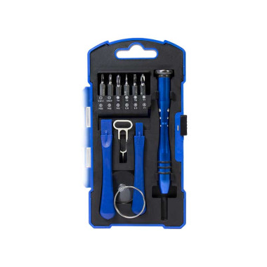 LogiLink WZ0057 - Juego de destornilladores con puntas acoplables y accesorios, 17 piezas