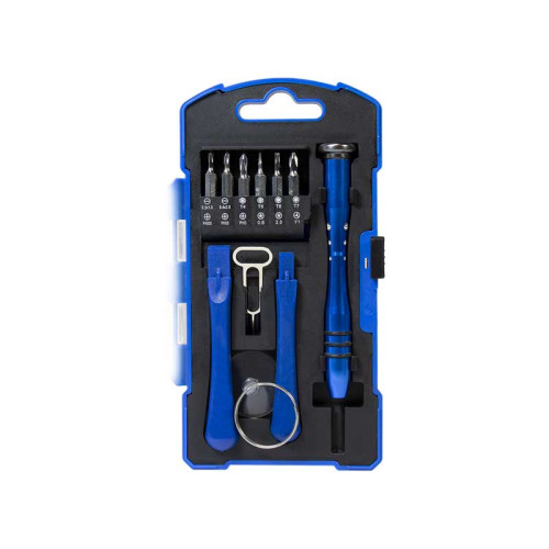 LogiLink WZ0057 - Juego de destornilladores con puntas acoplables y accesorios, 17 piezas