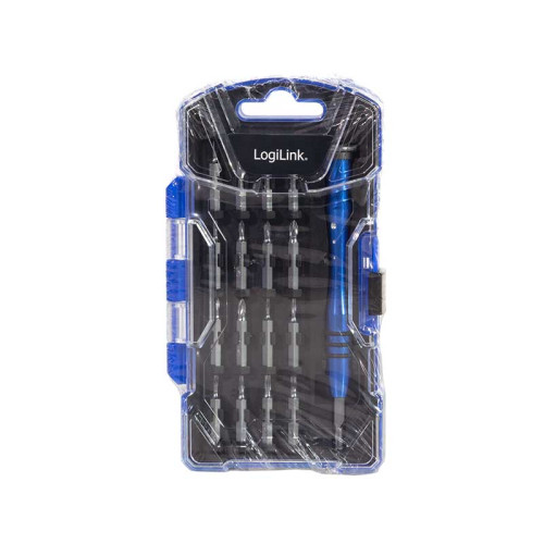 LogiLink WZ0057 - Juego de destornilladores con puntas acoplables y accesorios, 17 piezas