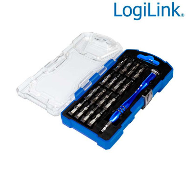 LogiLink WZ0056 - Juego de destornilladores con puntas intercambiables, 18 piezas