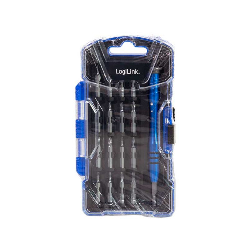LogiLink WZ0056 - Juego de destornilladores con puntas intercambiables, 18 piezas