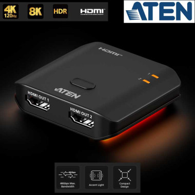 Aten VS5812 - Video Splitter HDMI 2.1 8K a 60Hz de 2 Puertos