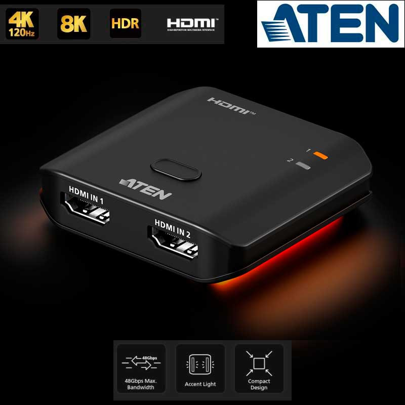 Aten VS5821 - Conmutador HDMI 2.1 8K a 60Hz de 2 Puertos
