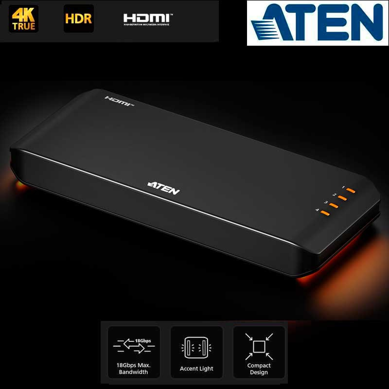 Aten VS4814 - Video Splitter HDMI 2.0 4K Real a 60Hz de 4 Puertos