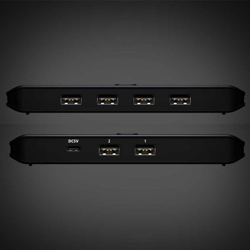 Aten US4224 - Conmutador para puertos USB compartidos 2 x 4