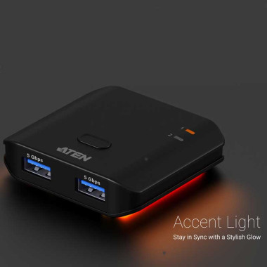 Aten US4322 - Conmutador para puertos USB 3.2 Gen 1 compartidos 2 x 2