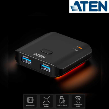 Aten US4322 - Conmutador para puertos USB 3.2 Gen 1 compartidos 2 x 2