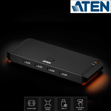 Aten US4224 - Conmutador para puertos USB compartidos 2 x 4