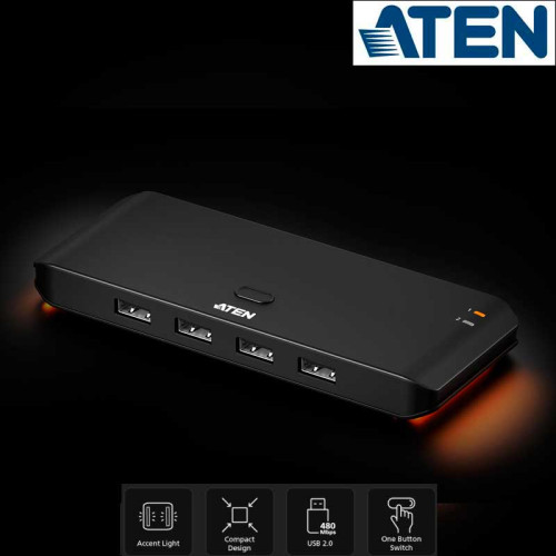 Aten US4224 - Conmutador para puertos USB compartidos 2 x 4
