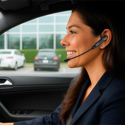 LogiLink BT0078 - Auricular mono inalámbrico con clip para la oreja, BT 5.4, USB-C, Micro, Negro