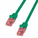 Logilink CQ2025U - Cable de red Cat. 6 U/UTP Cobre LSZH Verde de 0.5m