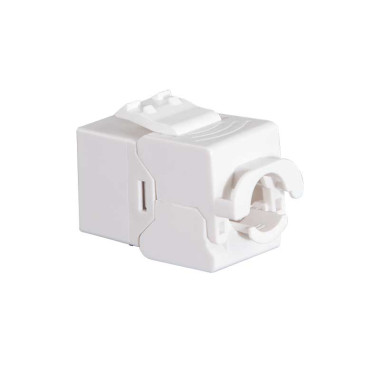 LogiLink NK4084 - Conector Hembra RJ45 UTP Cat.6A Keystone 180º, Sin Herramientas, Slim,Tapa antipolvo