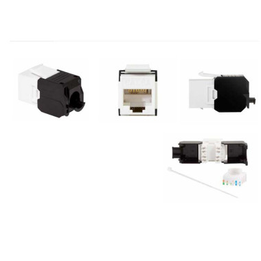 LogiLink NK4066 - Conector Hembra RJ45 UTP Cat.6A Keystone 180º, Sin Herramientas