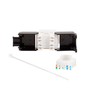 LogiLink NK4066 - Conector Hembra RJ45 UTP Cat.6A Keystone 180º, Sin Herramientas