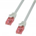 Logilink CQ2032U - Cable de Red Cat. 6 U/UTP Cobre LSHZ Gris de 1m 