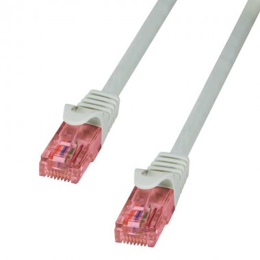 Logilink CQ2082U - Cable de Red RJ45 Cat. 6 U/UTP LSZH COBRE Gris de 7,5m