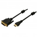 Logilink CH0013 - 3m Cable HDMI a DVI-D 18+1 Negro | Marlex Conexion