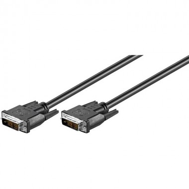 2m Cable DVI-D 18+1 sin Ferrita Macho-Macho Negro | Marlex Conexion