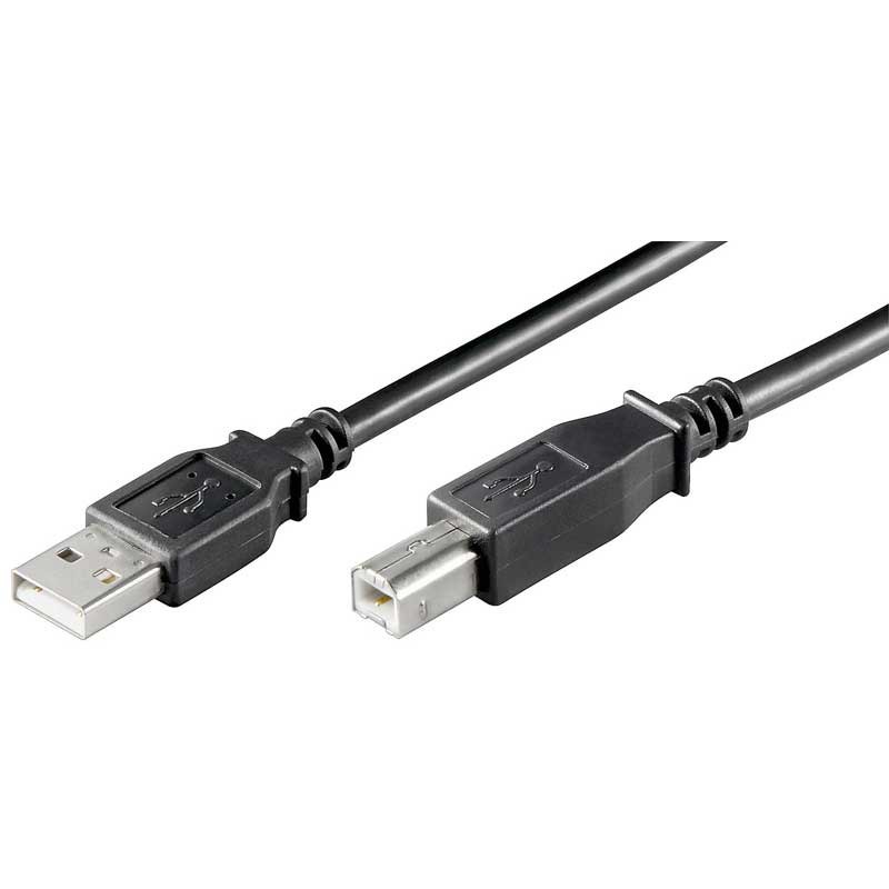 Cable USB 2.0 A-B de 1m, Negro | Marlex Conexion
