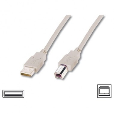 3m Cable USB 2.0 A-B Gris Logilink CU0008