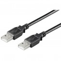 Cable USB 2.0 A-A Macho-Macho de 1.8m, Negro | Marlex Conexion