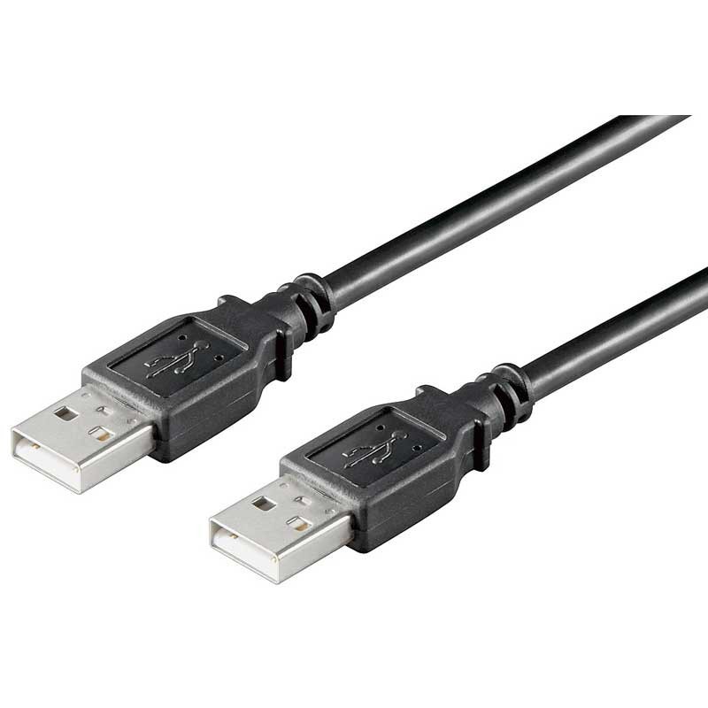 Cable USB 2.0 A-A Macho-Macho de 3m, Negro | Marlex Conexion