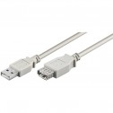 Logilink CU0010 - 1,8m Cable USB 2.0 A-A Macho-Hembra Gris | Marlex Conexion