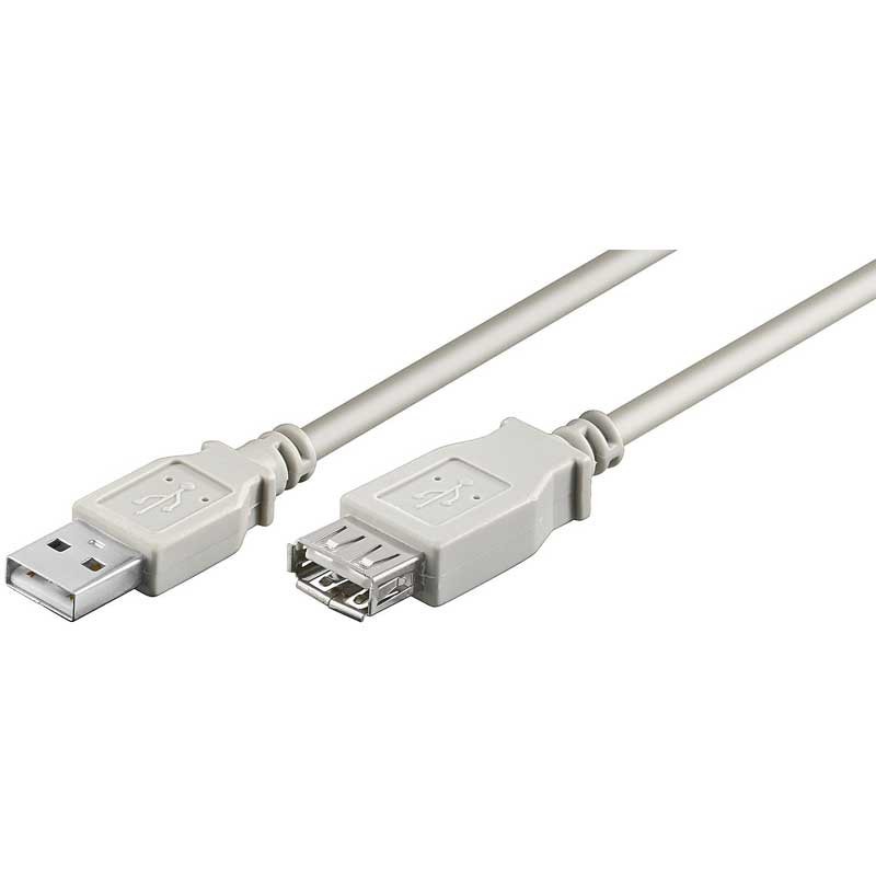 Logilink CU0010 - 1,8m Cable USB 2.0 A-A Macho-Hembra Gris | Marlex Conexion