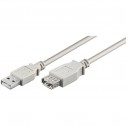 Logilink CU0012 - 5m Cable USB 2.0 A-A Macho-Hembra Gris | Marlex Conexion