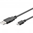 Cable USB 2.0 A-MICRO B de 0.15m, Negro | Marlex Conexion