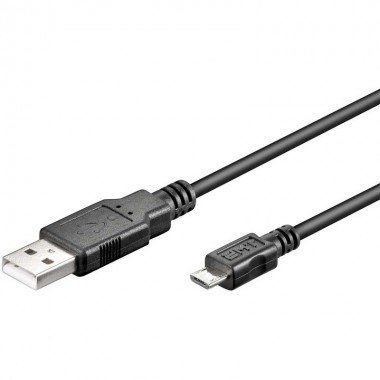 0,15m Cable USB 2.0 A-MICRO B Negro