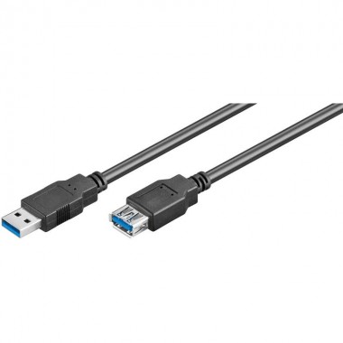 5m Cable USB 3.0 A- A Macho - Hembra Negro