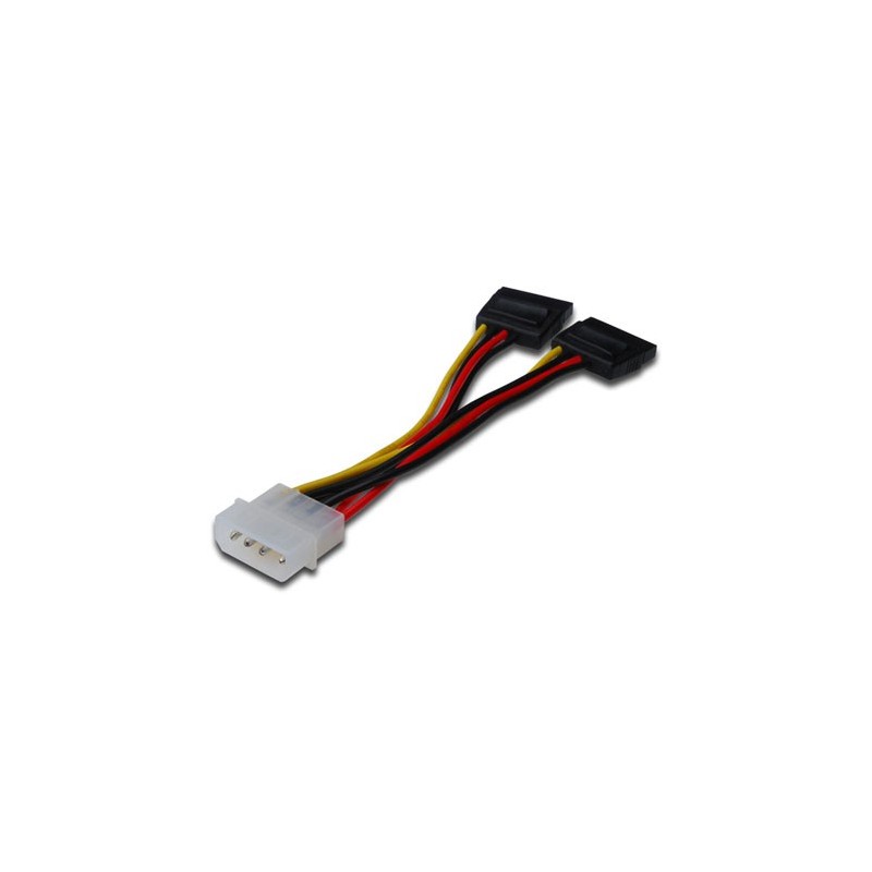  0,15m Cable / Adaptador Alimentacion Molex a 2 SATA