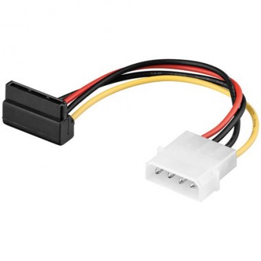 0,15m Cable / Adaptador Alimentación Molex a SATA Acodado