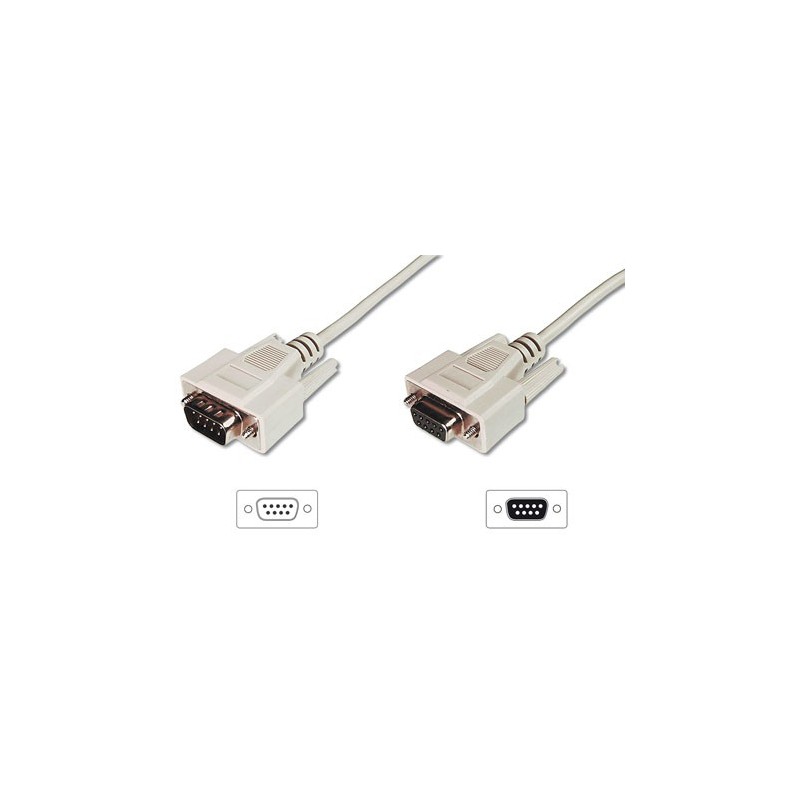 2m Cable Serie DB9M-DB9H 1:1 Pin a Pin | Marlex Conexion