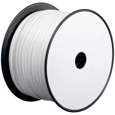 100m Bobina Cable Telefónico plano 8 hilos Blanco