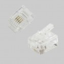 Logiliink MP0018 - Conector Telefónico RJ11 4/6 (Bolsa 100 pcs) 