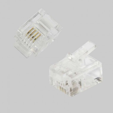 Logiliink MP0018 - Conector Telefónico RJ11 4/6 (Bolsa 100 pcs) 